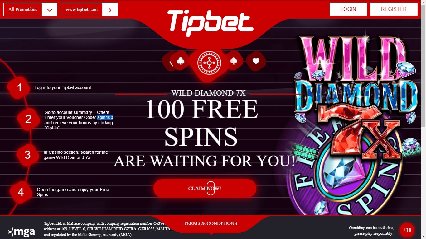 100 free spins no deposit 2022