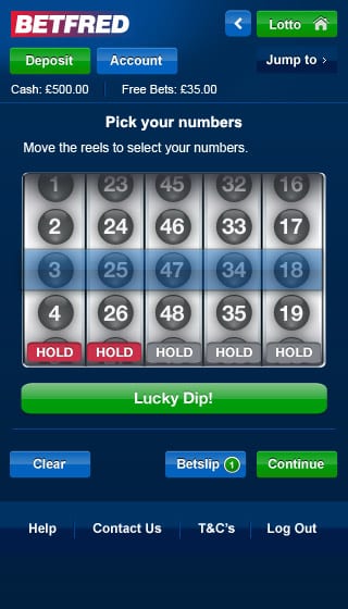 betfred mobile lotto