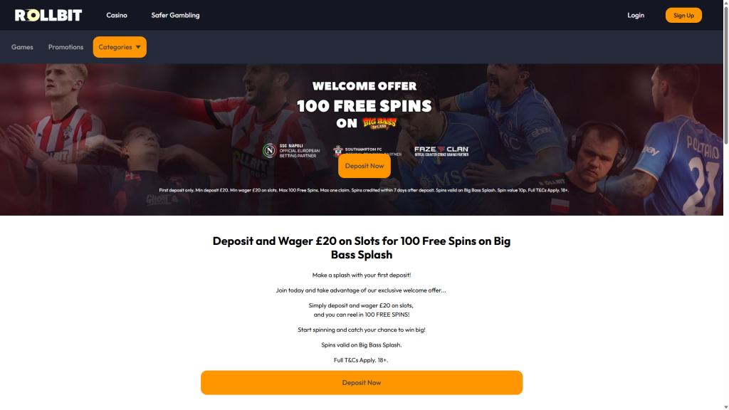 Rollbit 100 Free Spins