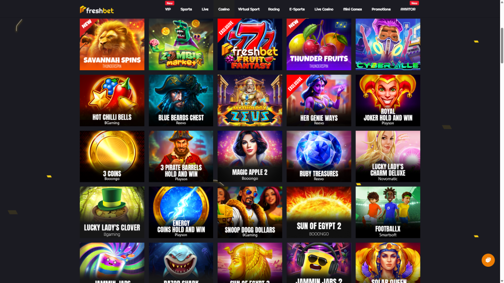 FreshBet Casino review screenshot